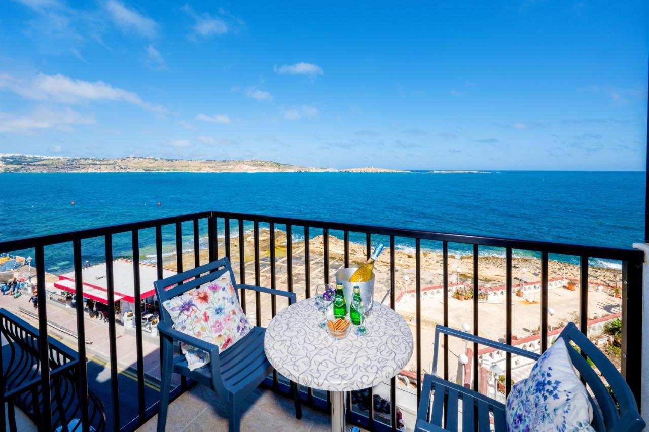 Islet Promenade Seafront Family Apartment With 2 Balconies By Getawaysmalta San Pawl il-Baħar Kültér fotó